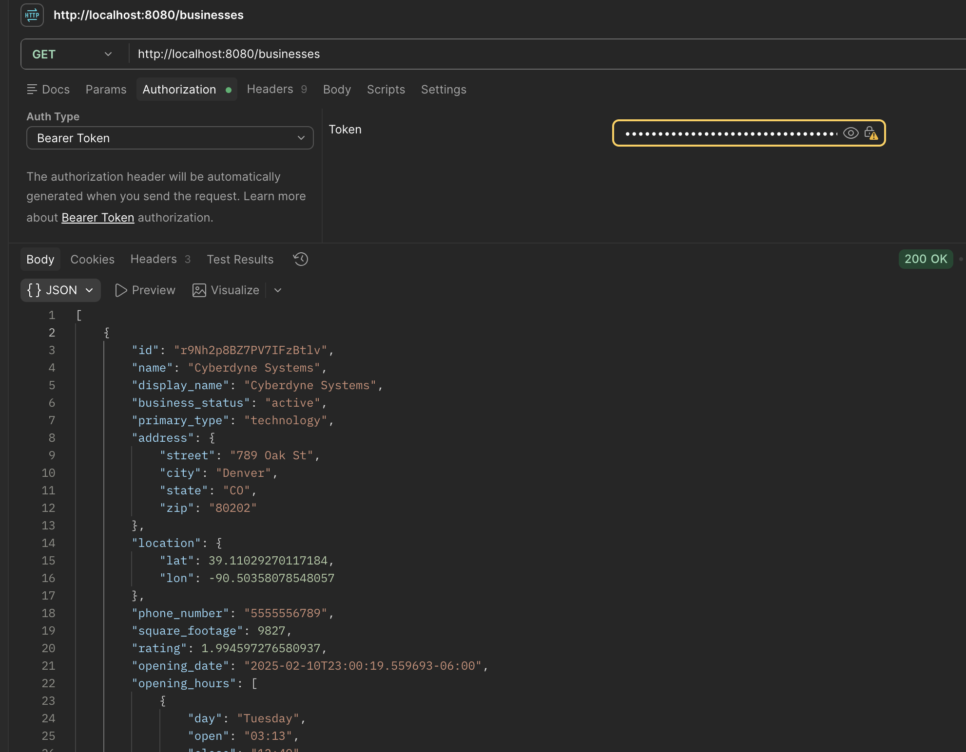 GeoElastic screenshot